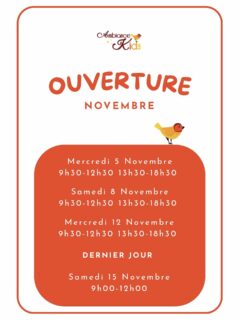 Bonjour ,
Voici les dernier jours d’ouvertures de novembre .
-40% sur tout le magasin ( sauf nailmatic, bouillotte et nougatine )
Il n’y aura pas de remises supplémentaires alors n’attendez pas le dernier jour .
Fermeture le samedi 15 à 12h 😌
Tous les soins kids sont disponibles chez @ambiancebienetrequimperle et le baby spa à partir de mi janvier .
Merci de partager l’info !
Delphy et Léïa ❤️
#quimperle #kids #boutique #shopping #noel #enfants #assiettes #nounours #peluche #ratatam #objets #puericulture #bague #bo #enfance
